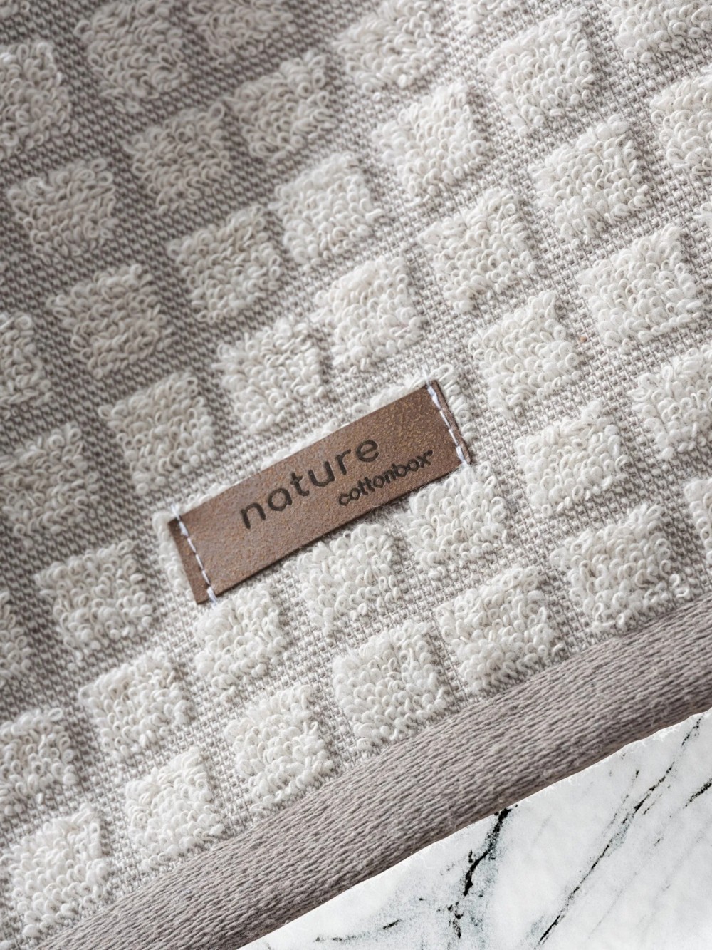 Nature Jacquarded Kahve-Bej - Set Peshqira 4Pcs 50X90